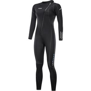 Ultra Stretch 3mm Neoprene Wetsuit, Front Zip Full Body Diving Suit, one Piece for Men & Women-Snorkeling, Scuba Diving Swimming, Surfing (Small)