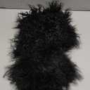 MOOX Mongolian Lamb Fur Pillow Covers Lumbar Throw Sheepskin Pillow Case Genuine Wool Fur Tibetan Accent Living Room Bedroom Decorative Cushion Cover (18 * 18inch Black)