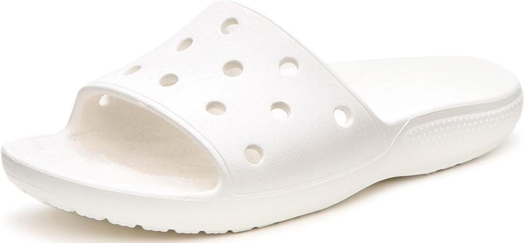 Crocs Unisex Adult Classic Slide Sandals (13 Women/11 Men, White)