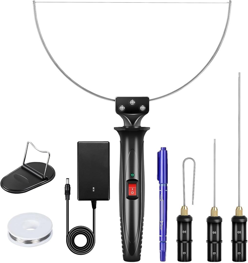 GOCHANGE 4 in 1 Foam Cutter Set, 18W Electric Styrofoam Cutting Tools Kit, 100-240V Hot Wire Cutter Tool With Power Adapter For DIY Craft, Small Cutting Project, Foam Carving & Digging