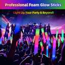 118 Pack Foam Glow Sticks Bulk Party Pack,Party Favors Supplies,3 Flashing Modes Glow In The Dark Party Supplies,Light Up Foam Sticks for Wendding Raves Camping Outdoor