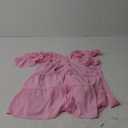 Women’s Summer Square Neck Tie Back Ruffle Sleeve Tiered Casual A-Line Short Mini Dress XS