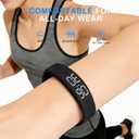 Black Vibrating Alarm Wristband for Heavy Sleepers with Body Temperature Monitoring Waterproof Noiseless Silent Shock Watch USB Rechargeable for Students Sports Won’t Wake Your Partner