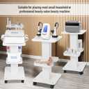 Esthetician Cart with Wheels and 2 Trays, 4 Tier Salon and Spa Equipment Trolley Carts, Beauty Machine Trolley, Load 135lbs