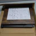 C-Shaped Side Table for Couch - Small Coffee Stand Sofa Tray Desk with Metal Frame and Waterproof Scratch Resistant, Modern End Accent for Living Room, Bedroom, Small Spaces, Rustic Brown