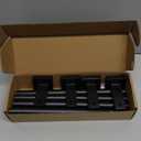 MKO Towel Bar for Bathroom, 24" Hand Towel Holder Rod with Metal, Black Towel Racks for Bathroom Hanger Wall Mounted for Home Essentials, 2 Pack