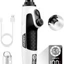 Casfuy Smart 6-Speed Dog Nail Grinder - 50% More Power Pet Nail Grinder with 2 LED Lights Quiet Rechargeable Electric Dog Nail Trimmers File Toenail Grinder for Large Medium Small Dogs & Cats (White)