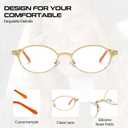 SODQW Blue Light Blocking Glasses for Women,Oval Glasses Frame non prescription Bluelight Glasses