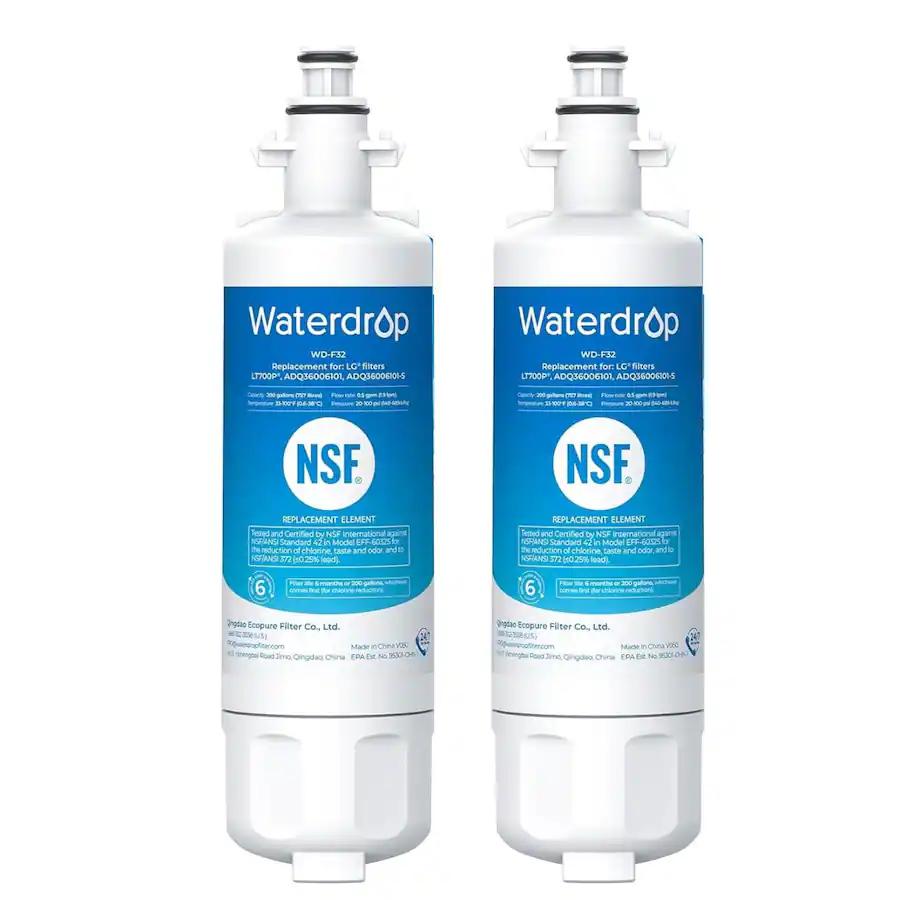 Waterdrop WD F32 Refrigerator Water Filter 4 Pack White