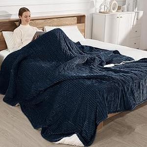 Electric Blanket Queen Heated Blanket Queen Size 84"x90" Dual Control Electric Blanket, 5 Heat Settings & 10 Hour Auto Off with FCC/ETL Certified, Overheat Protection & Machine Washable, Navy Blue