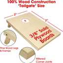 GoSports Solid Wood Premium Cornhole Sets - Choose 4 x 2 ft or 3 x 2 ft - Game Boards Include Set of 8 Cornhole Toss Bags