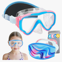 Vvinca Kids Goggles Snorkel Mask Diving Mask Swimming Goggles with Nose Cover and Straps Cover for Kids and Youth Age 6-14