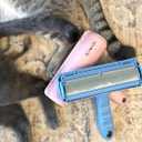 Pet Hair Remover and Reusable Lint Roller- Fluffy Paws Cat and Dog Hair Remover -Blue Color Handle