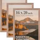 HOUSE DAY 3 Pack 16x20 Frames, 16x20 Poster Frame Natural Walnut Solid Wood