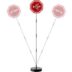Mandark Flashing LED Stop Sign for Garage Parking Assist, Adjustable Height Automotive Garage Parking Stopper, Vehicle Exterior Stop Indicator Sensors, Universal for RV, SUV, Truck