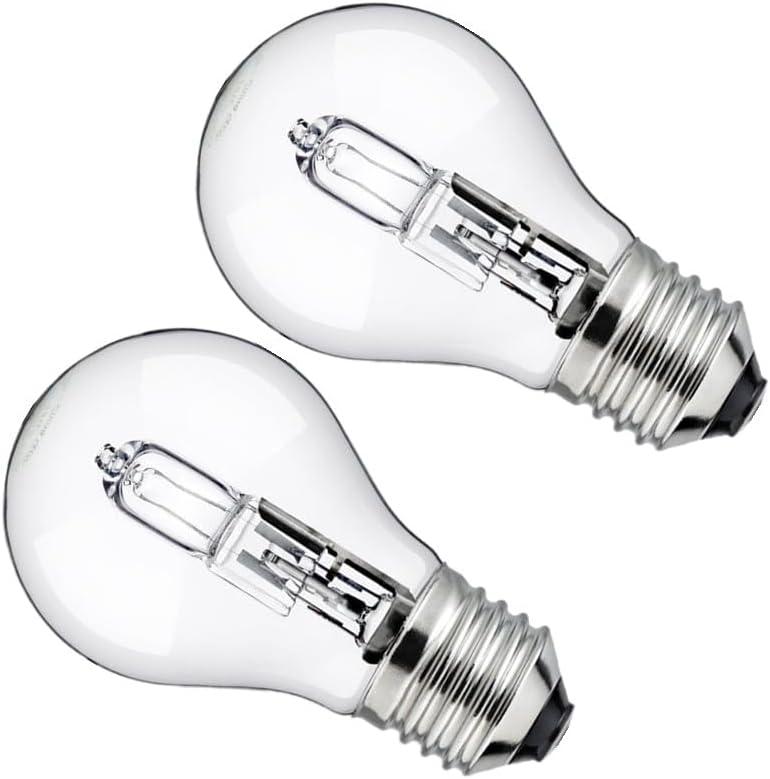 2PCS A19 Halogen Light Bulb, 53 Watt 120V E26 Base, 60W Replacement Non-LED-Incandescent Bulbs for Table Lamps & Home Lighting