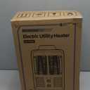 Milkhouse Space Heater, 1300W/1500W Electric Heater with Thermostat, 3 Heat Settings, Safe and Quiet for Home Garage Workshop Warehouse, Black