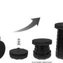 Camping Stool Portable Collapsible Stool Retractable Stool Folding Chair Outdoor Telescopic Stool Capacity 400lb Lightweight for Fishing Hiking Trips BBQ Stool Black