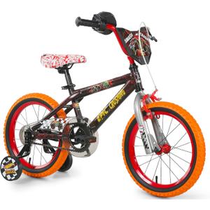 Dynacraft Hot Wheels Boys BMX Bikes Sizes 12" - 18" for Ages 3-9 Years in red, Black, with Handlebar rev Grip Play Feature
