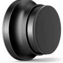 Door Stoppers for Wall, 1.65 x 0.9 Inch Door Knob Wall Protector with Silicone & Aluminum Alloy, Adhesive & Screw Mounting Door Bumper for Home & Office Walls, Black