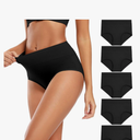 Molasus Women's Cotton Underwear High Waisted Full Coverage Ladies Panties (Regular & Plus Size) XL