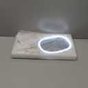 DOWRY Lighted Makeup Mirror with 7X Magnification, Height Adjustable Vanity Mirror, Rechargeable 3 Color Lights Lighted Makeup Mirror, 360 Swivel Double Sided Magnifying Mirror