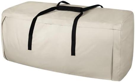 Porch Shield Outdoor Cushion Storage Bag 62 inch Waterproof Outside Storage Bags for Patio Furniture with Zippers and Handles