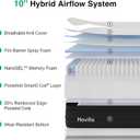 Novilla Twin Mattress 10 Inch, Cooling Hybrid Mattress with Upgraded Coils