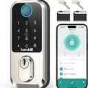 Hornbill WiFi Smart Lock Deadbolt, Keyless Entry Front Door Lock, Fingerprint Electronic Deadbolt Compatible with Alexa, Touchscreen Keypad Code Unlock for Home Office Hotel (Satin Nickel)
