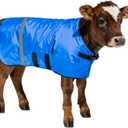 Calf Coat - Blue Calf Blanket for Winter, 1-Pack | Winter Blanket for Calves, Goats, Dogs, Foal, Donkey | Water Resistant & Adjustable Livestock Warmer