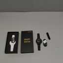 High-end Luxury Smart Watch for Men, Rotating Dial (Axe-Cut Bezel) Smartwatch, 1.32" AMOLED Display, Heart Rate, Blood Pressure, SpO2, Sleep Monitor, Stainless Steel Build, Compatible Android and iOS (Black)