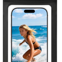 Hiearcool Universal Waterproof Case, Waterproof Phone Pouch Compatible for iPhone 17 16 15 14 13 Pro Max XS Plus Samsung Galaxy S22 Cellphone Up to 8.9", IPX8 Cellphone Beach Bag for Travel - 2 Pack (Black & Pink)