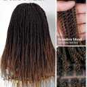 quickwig Senegalese Twist Braided Wig for Black Women Full Lace Short Knotless Twist Wigs Glueless Ombre Brown Synthetic Braids Wigs with Baby Hair Micro Twist Hair 20 inches 1B/30