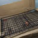 Amazon Basics Durable, Foldable Metal Wire Dog Crate with Tray, Double Door, 48 x 30 x 32.5 in, Black