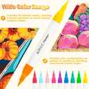 Paint Marker, 96-Colors Dual Tip Fabric Markers, Large Markers Bulk with a Box, Washable pens for Book Cards Drawing Rock Painting, Home Classroom School Supplies for Kids Adults Students Teachers