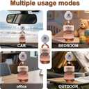 Car Air Freshener Hanging, Orange Adjustable Rope, Natural Essential Oil, 9ml Cute Air Diffuser for Car, | 45 Days Long Lasting Scent | Luxury Perfume for Men & Women | Capri Orange Scent