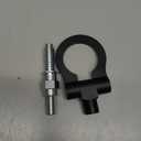 Car Front Bumper Tow Hook, European Thread Specifications Screw-on Racing Style Trailer Pull Ring, Rust-proof Heavy-duty Forged Auto Trailer Ring Eye Tow Hook Ki for Most Cars (Black) (1 PC)