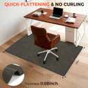 BAGAIL Office Chair Mat for Hardwood Floor, 45"x53" Heavy Duty Computer Chair Mat - Fast Flat & Smooth Glide - Non-Slip Desk Chair Floor Protector for Home Office - Dark Brown