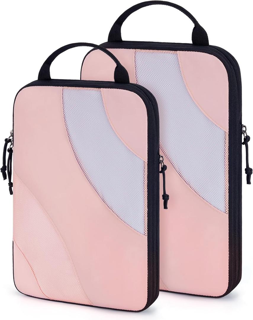 BAGSMART Compression Packing Cubes, 6 Set/4 Set/2 Set Travel Packing Cubes for Carry on Suitcases, Compression Suitcase Organizers Bag Set & Travel Cubes for Luggage, Lightweight Packing Organizers