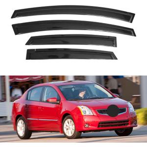 IG Window Visor for Nissan Sentra 2007-2012, Rain Guard Tape-On Extra Durable Sun Wind Side Vent Window Deflector, 2007 2008 2009 2010 2011 2012