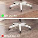 46"x60" Office Chair Mat for Hardwood Floor,Large Computer Chair Mat for Hard Floor, Large Anti-Slip Hard Floor Protector Rolling Desk Mat,PVC Office Floor Mat for Work,Home
