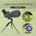SVBONY SV28 100mm Angled Spotting Scope for Target Shooting, 25-75x Spotter Scope with Tripod for Long Range Viewing, FMC HD Optics with Soft Carrying Case & Phone Adapter, Scopes for Birdwatching