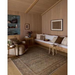 Loloi Amber Lewis Cambria Collection CBR-07 Ocean/Bark 6'-0" x 9'-0" Area Rug Jute, Neutral, Vintage Style, Antique Tone, Living, Bedroom, Dining, Carpet