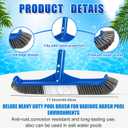 5 Pcs Pool Vacuum Cleaning Kit, Include Hose 1-1/2" x 29.5ft with Swivel Wheel Vacuum Head, Adjustable Pole, 17.5'' Brush, and Skimmer Net for Above Ground & Inground Swimming Pool Cleaning