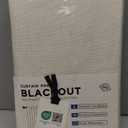 100% Blackout Shield Linen Blackout Curtains for Bedroom 84 Inches Long, Back Tab/Rod Pocket Living Room Drapes, Thermal Insulated Blackout Curtains 2 Panels Set, 50" W x 84" L, Cream