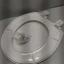 Mayfair Caswell Modern Slow Close Toilet Seat, Durable Plastic Seat, Made in USA, Round, White