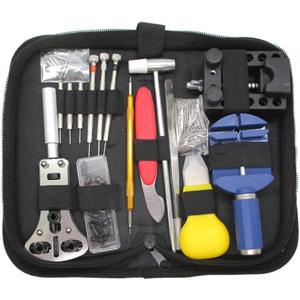 Watch Repair Kit (147 Pieces) - Professional Watch Service Set with Carry Case & User Manual - Battery, Band, Strap, Link Pin, Spring Bar, Back Remover & Replacement - Watch Fixing & Adjustment Tools