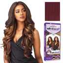 Sensationnel What Lace 13X6 Wigs - Solana Lacefrontal Hand Tied Glueless Synthetic With Natural Density Preplucked Hairline (BURGUNDYWINE)