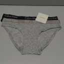 Calvin Klein Motive Cotton 2 Pack Bikini Panty Black/Gray Heather, Size S