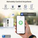 Veise VE017G-H Wi-Fi Smart Fingerprint Front Door Lock Set, Remote App Control, Keyless Entry Deadbolt with Handle, Backlit Keypad, IP55 Weatherproof, Auto Lock, Easy to Install, Matte Black